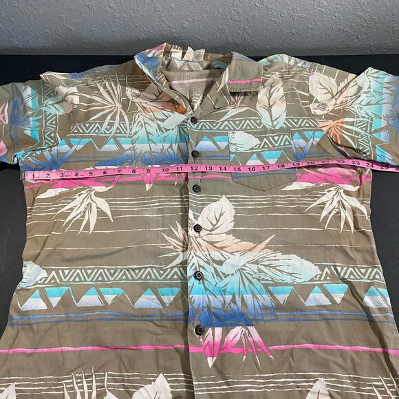 Kennington California Large Hawaiian Shirt Button Up Resort Travel Button Top - Picture 6 of 7